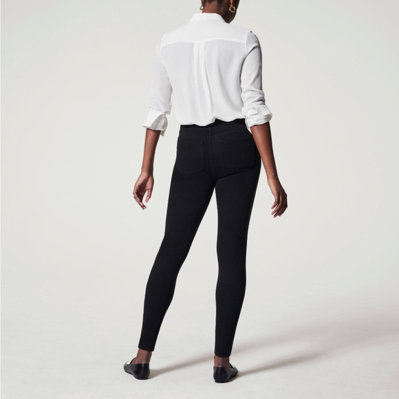 Spanx Black Jeanish Ankle Pull on Leggings - Picture 2 of 7